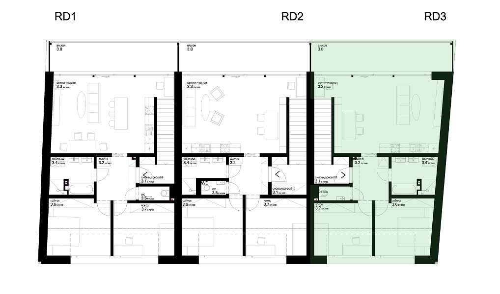 Prodej bytu 3+kk 74 m², Velké Bílovice – náhled fotky 9