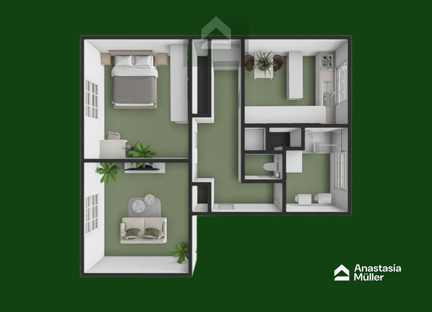 Pronájem bytu 2+1 63 m² – fotografie 3