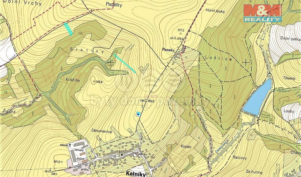 Prodej pole 1 189 m², Kelníky – náhled fotky 3