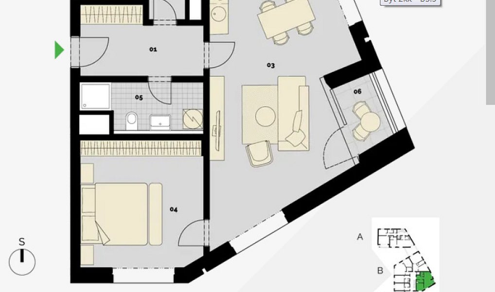 Prodej bytu 2+kk 74 m², Praha – náhled fotky 4