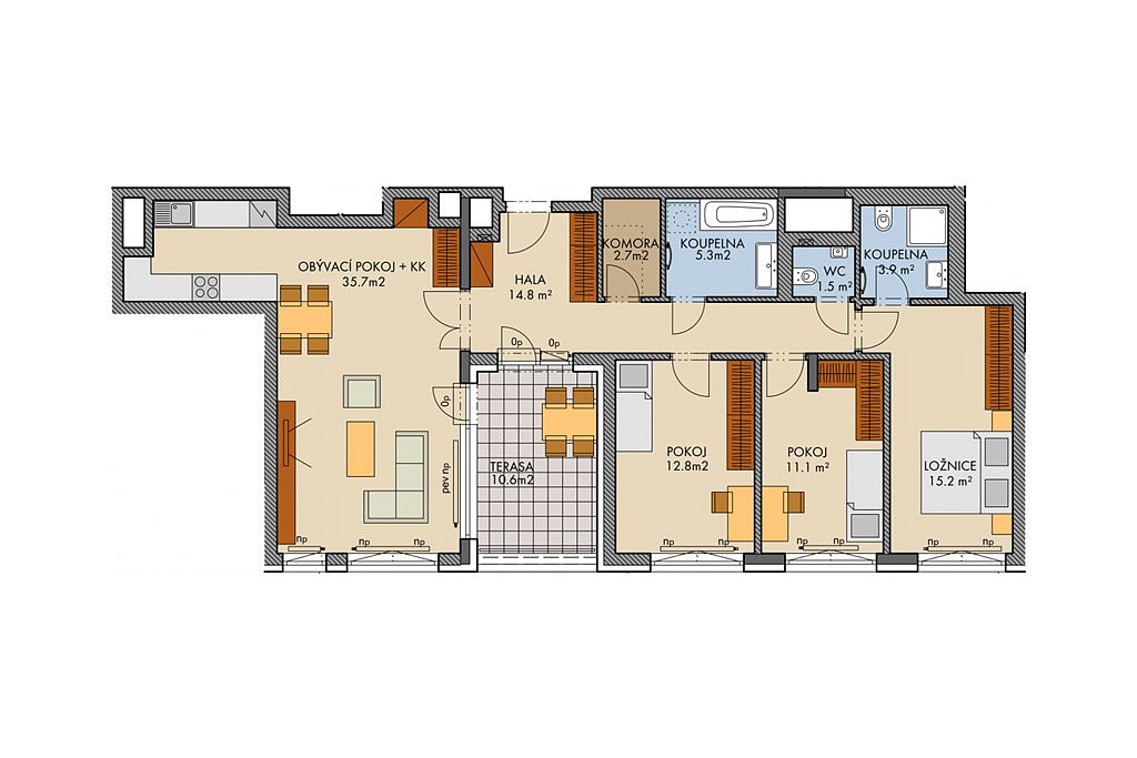 Prodej bytu 4+kk 108 m²