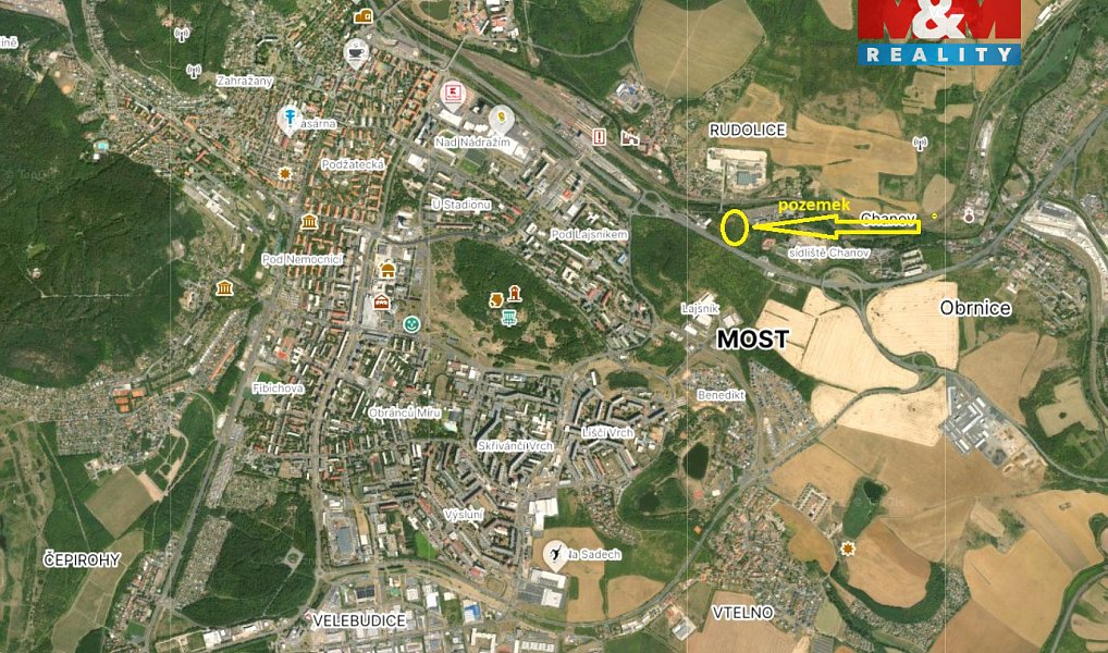 Prodej pole 2 383 m², Most – náhled fotky 2