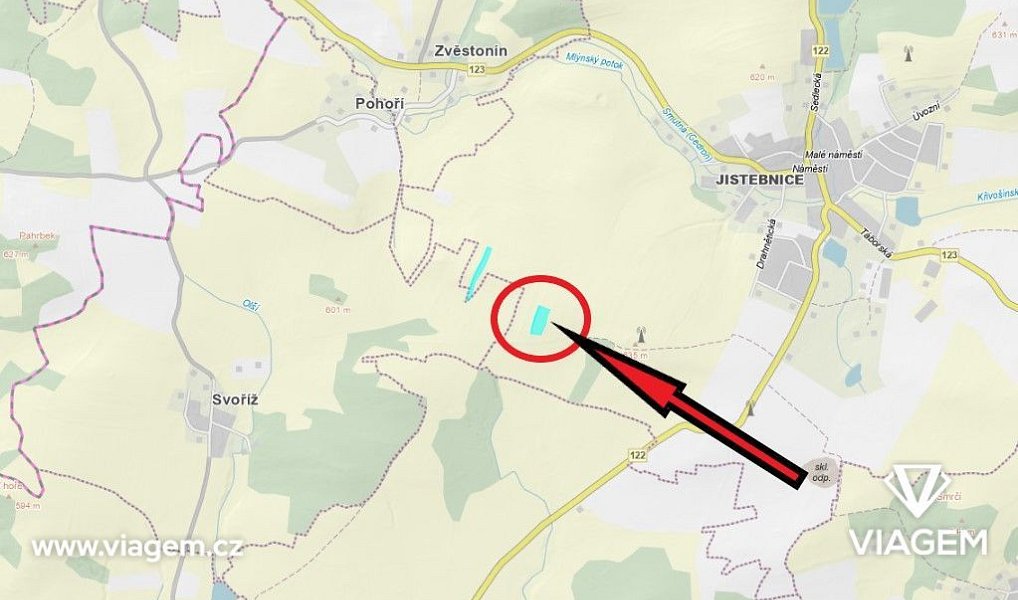 Prodej pole 1 120 m², Jistebnice – náhled fotky 4