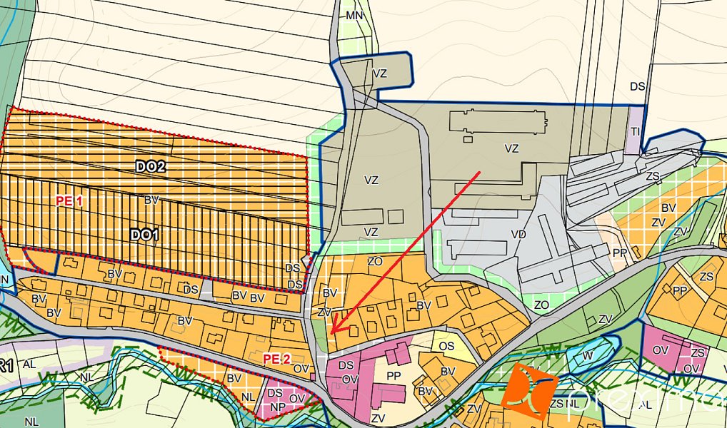 Prodej stavebního pozemku 113 m², Petroupim – náhled fotky 2