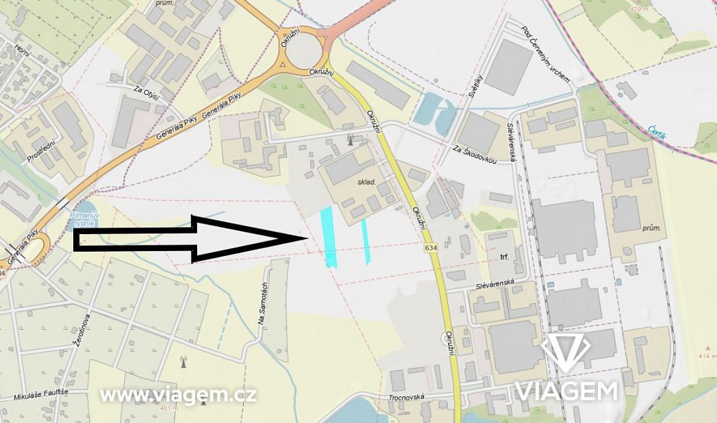 Prodej pole 1 000 m², České Budějovice – náhled fotky 2