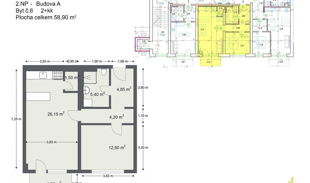 Prodej bytu 2+kk 60 m², Břeclav – náhled fotky 9