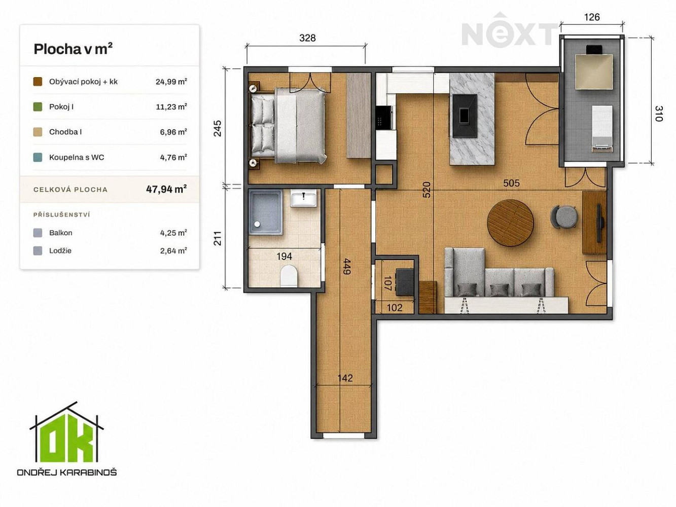 Prodej bytu 2+kk 48 m² — photo 4