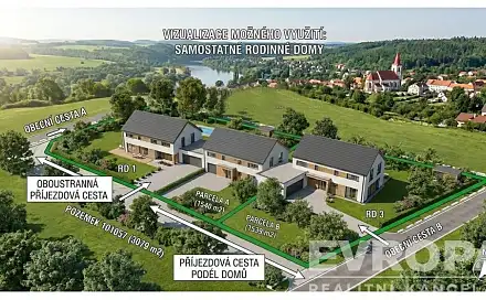 Prodej stavebního pozemku 3 326 m², Sázava, okres Benešov