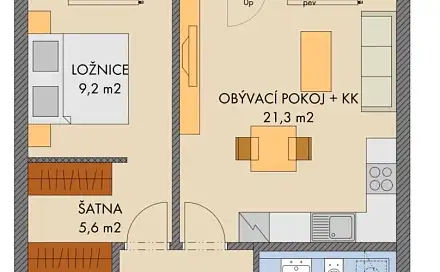 Prodej bytu 2+kk 52 m²