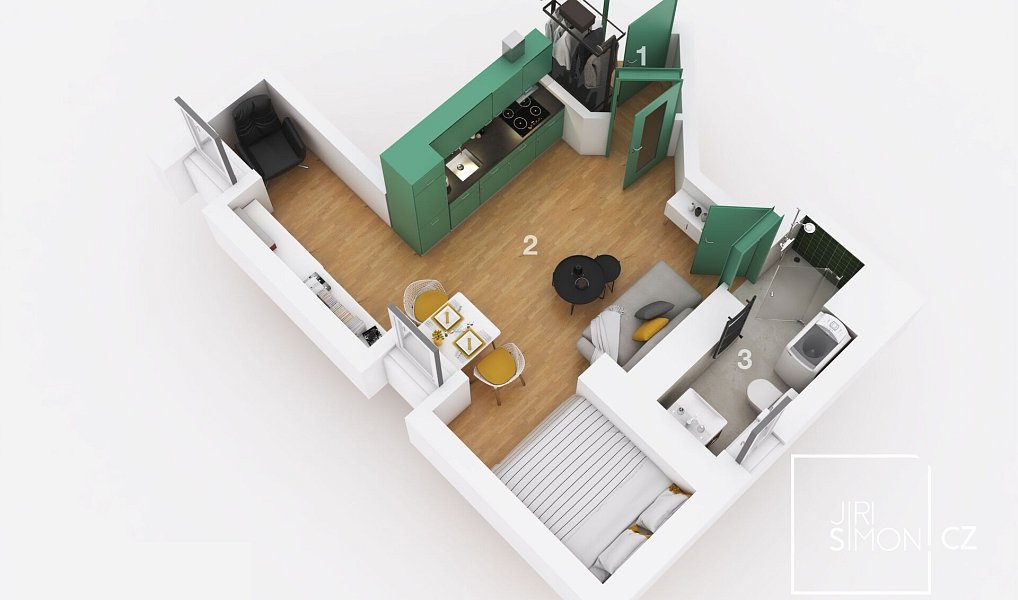 Prodej bytu 1+kk 40 m², Praha – náhled fotky 3