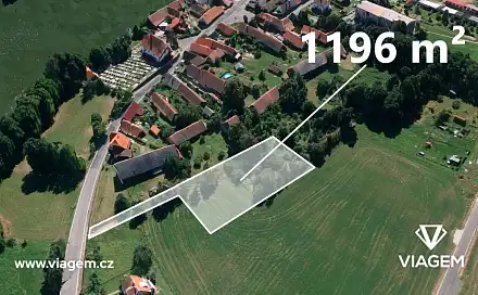 Prodej stavebního pozemku 1 195 m², Lnáře, okres Strakonice