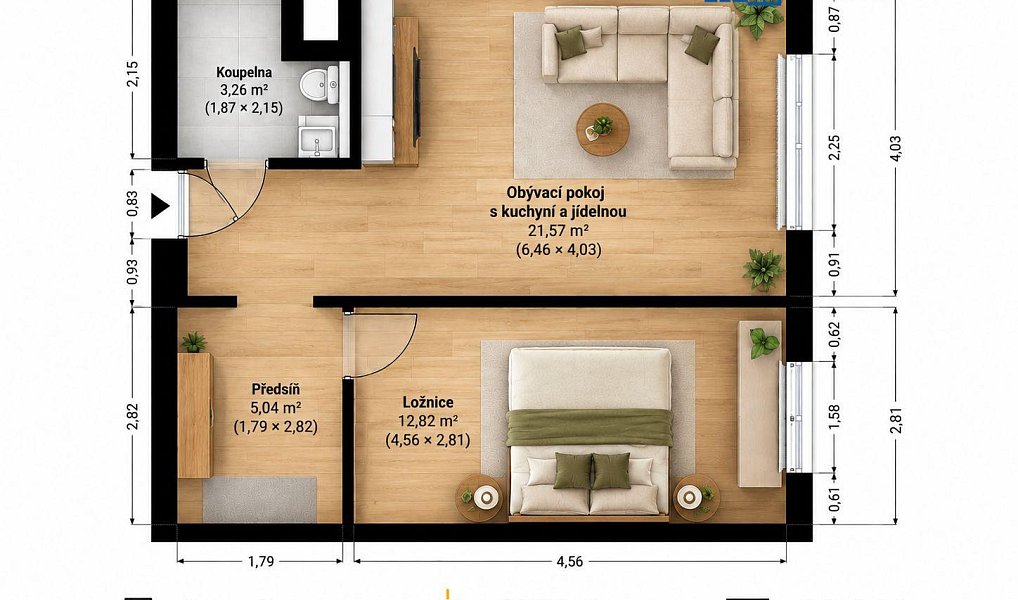 Prodej bytu 2+kk 42 m², Teplice – náhled fotky 4