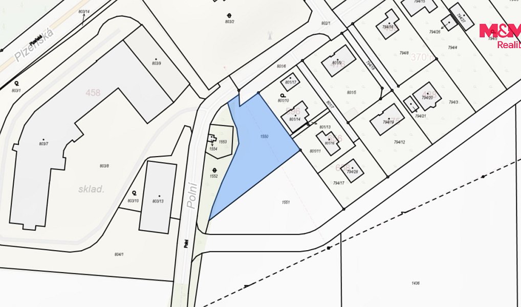 Prodej stavebního pozemku 1 309 m², Zbůch – náhled fotky 10