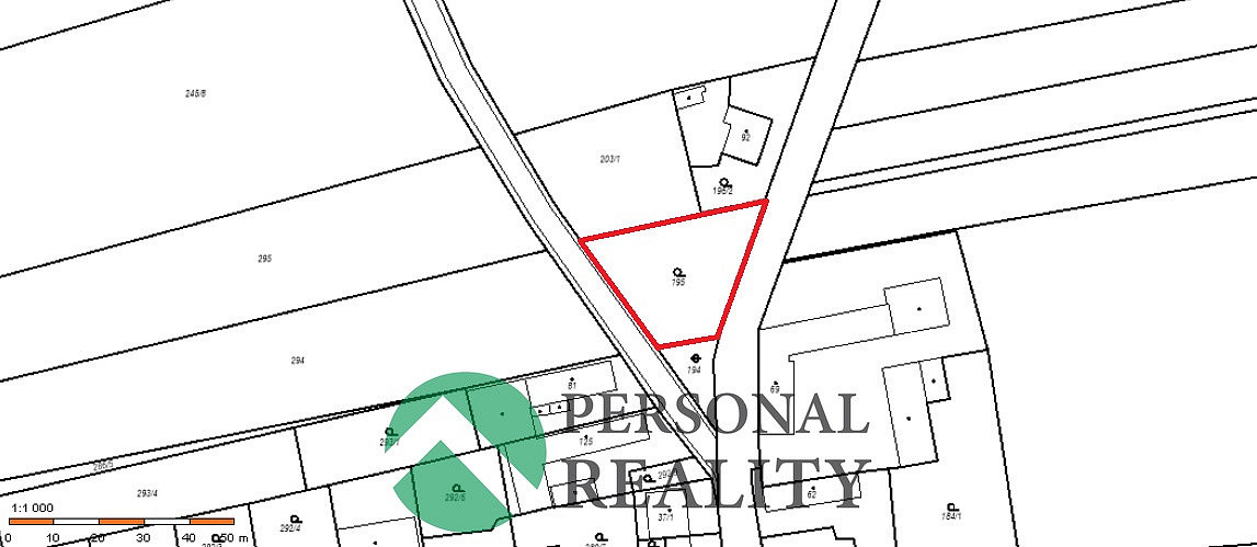 Prodej stavebního pozemku 910 m² – pohled 3