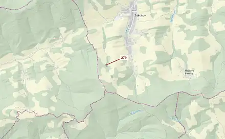 Dražba lesa 1 413 m², Zděchov