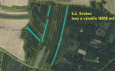 Prodej lesa 18 018 m², Ledenická-Škarda, Srubec, okres České Budějovice