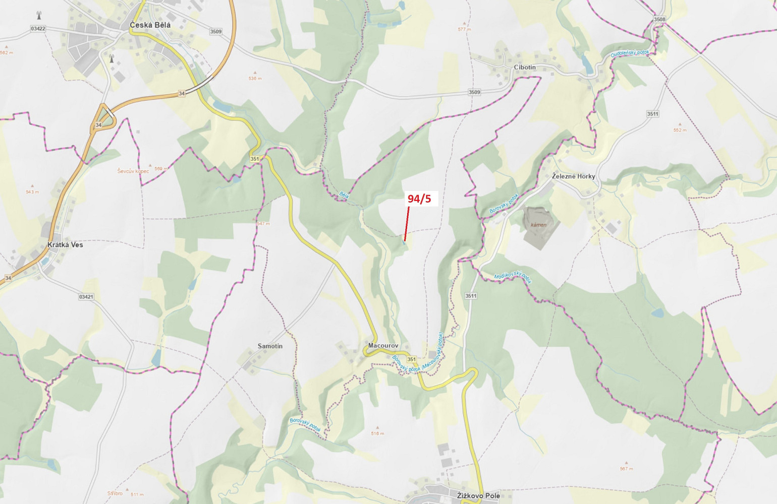 Dražba lesa 119 m²
