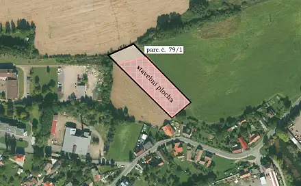 Prodej stavebního pozemku 6 448 m², Břasy, okres Rokycany
