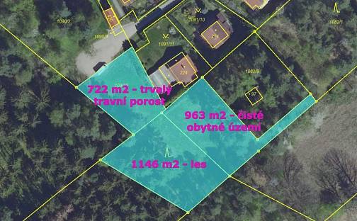 Prodej stavebního pozemku 2 831 m², Rabyně - Měřín, okres Benešov