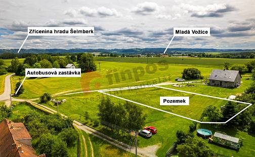 Prodej stavebního pozemku 1 702 m², Mladá Vožice - Chocov, okres Tábor