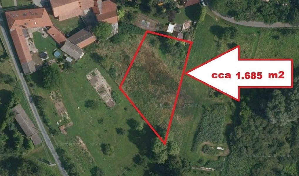 Prodej zahrady 1 685 m², Lutopecny – náhled fotky 2