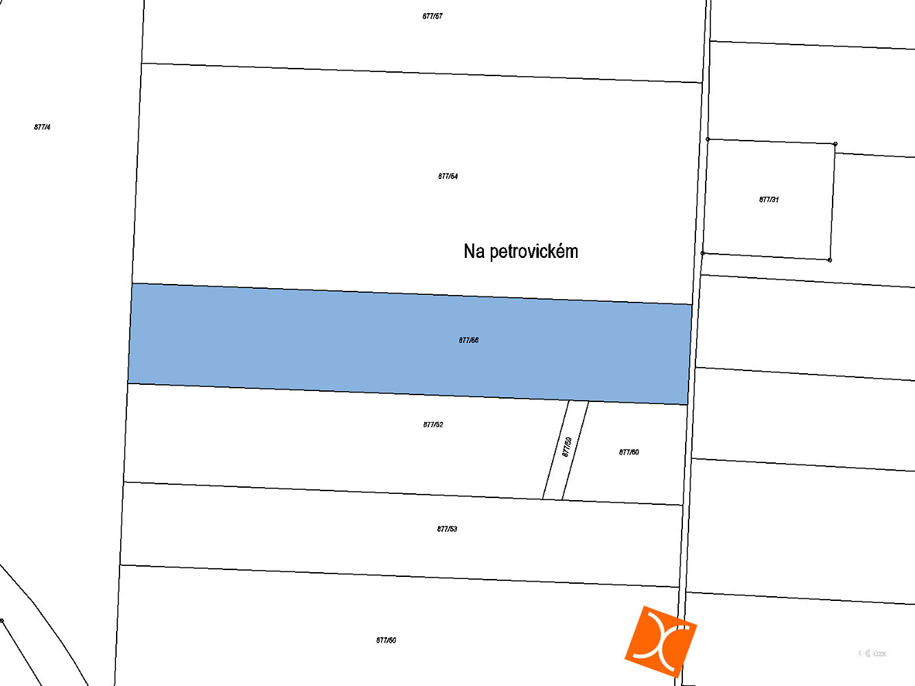 Prodej komerčního pozemku 2 543 m² – pohled 3