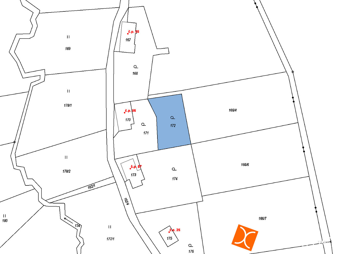 Prodej stavebního pozemku 194 m² – fotografie 2