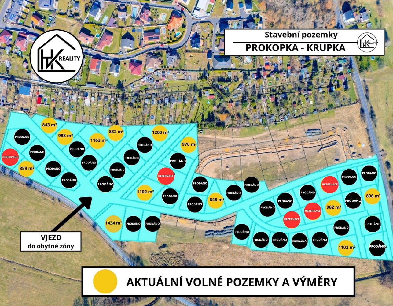 Prodej stavebního pozemku 982 m² – fotografie 2