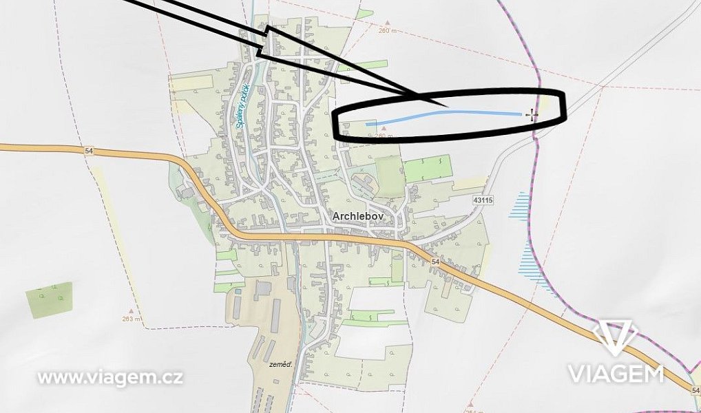 Prodej pole 1 772 m², Archlebov – náhled fotky 4