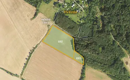 Prodej pole 28 865 m², Blíževedly, okres Česká Lípa