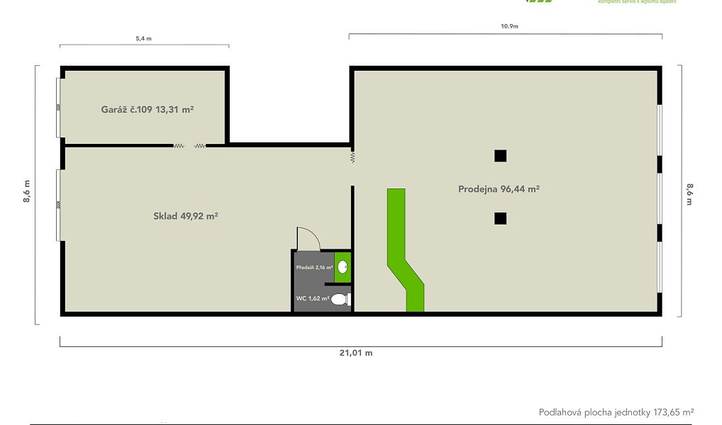 Prodej obchodních prostor 173 m², Hodonín – náhled fotky 12