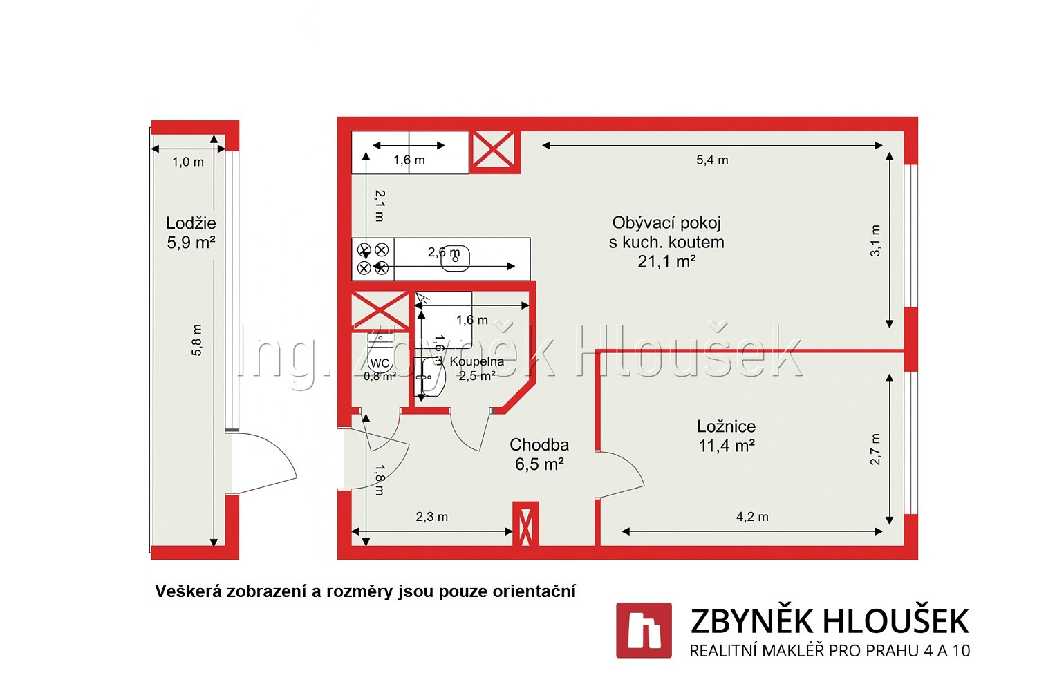 Prodej bytu 2+kk 42 m² – fotografie 3