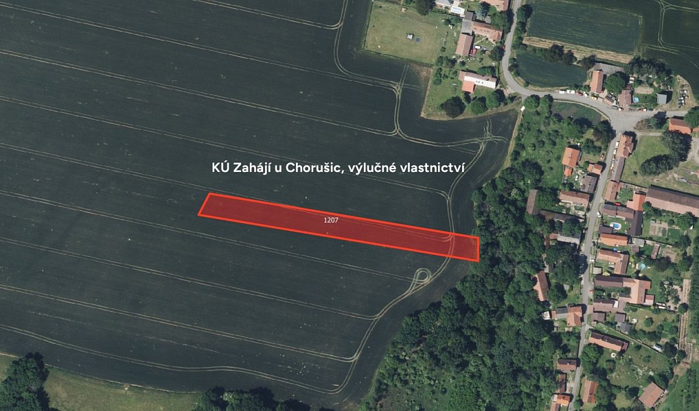 Prodej pozemku, 17218 m², Mělník, Chorušice
