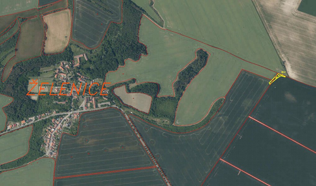 Prodej pole 1 121 m², Želenice – náhled fotky 2