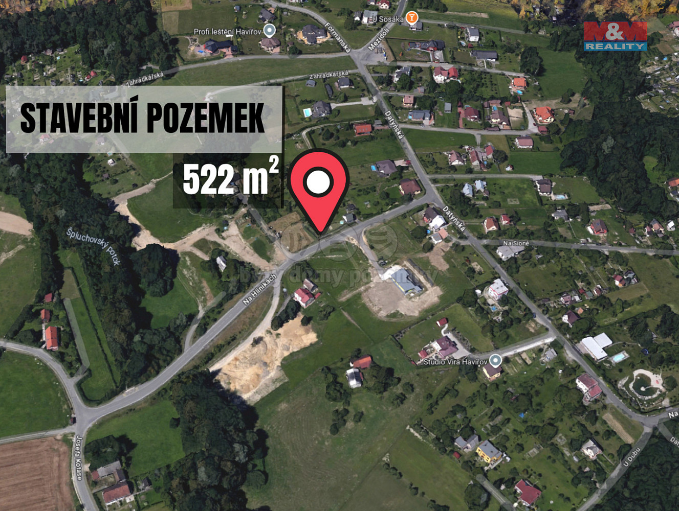 Prodej stavebního pozemku 522 m²