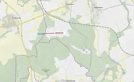 Dražba lesa 11 078 m², Strážkovice