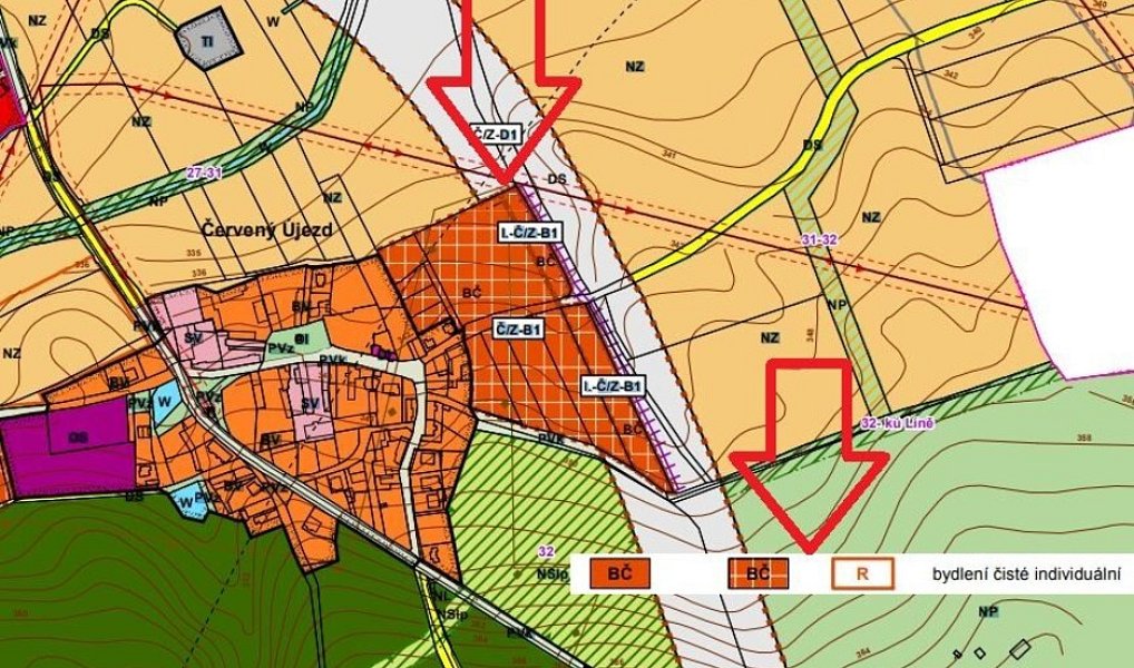 Prodej stavebního pozemku 1 494 m², Zbůch – náhled fotky 2