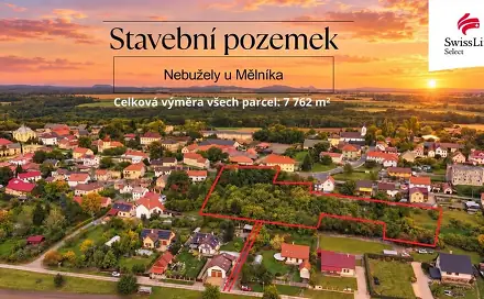Prodej stavebního pozemku 7 762 m², Nebužely, okres Mělník
