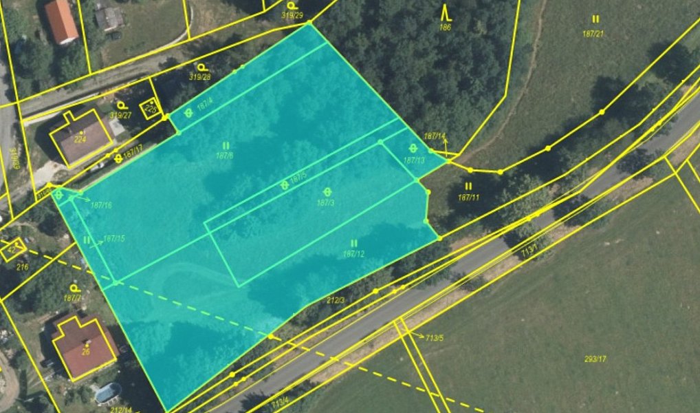 Prodej stavebního pozemku 5 367 m², Vysoký Chlumec – náhled fotky 3