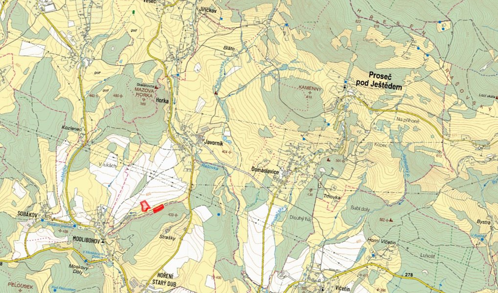 Prodej pole 10 933 m², Proseč pod Ještědem – náhled fotky 2