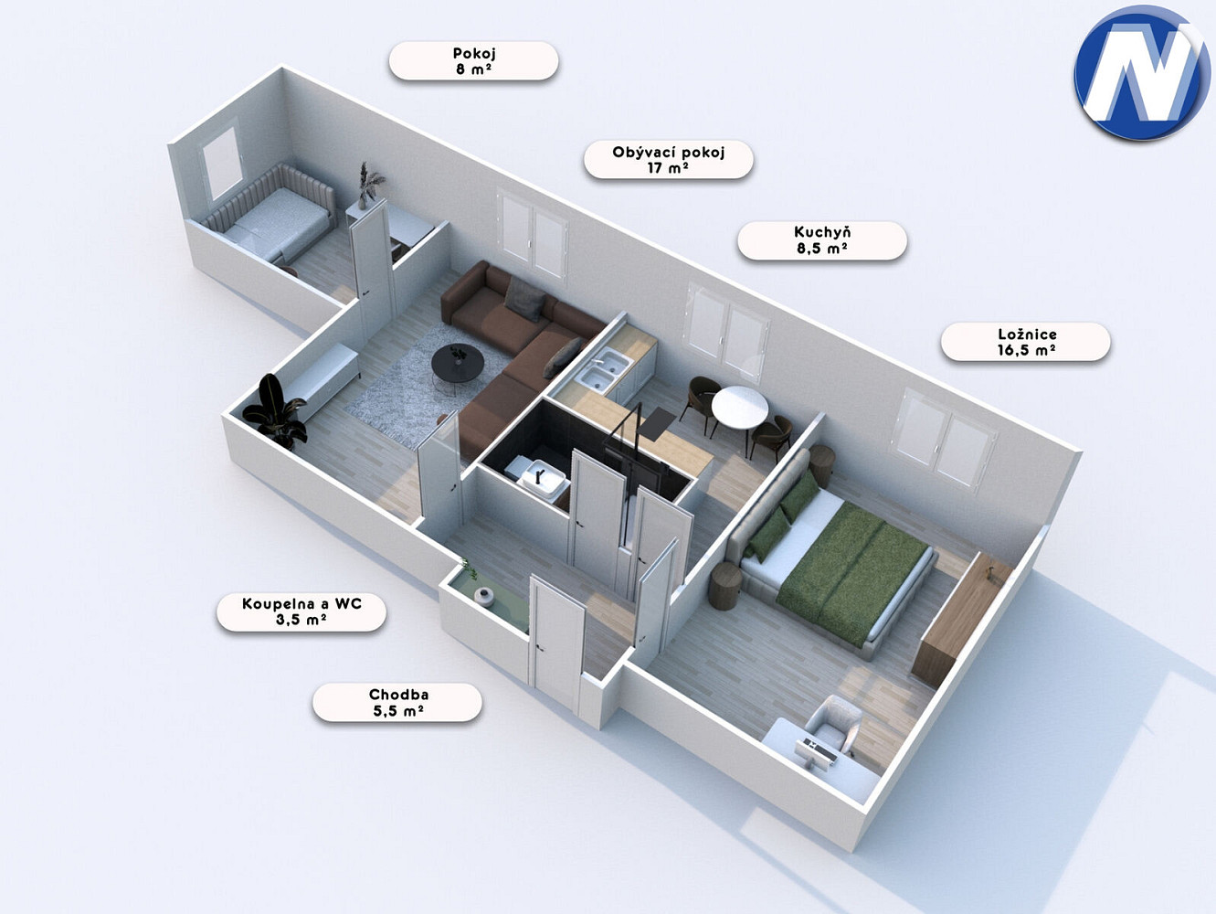 Prodej bytu 3+1 59 m² – fotografie 4