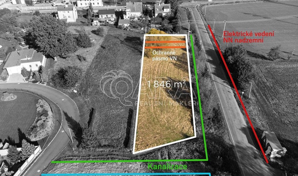Prodej stavebního pozemku 1 846 m², Brušperk – náhled fotky 3