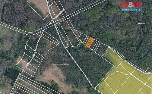 Prodej lesa 942 m², Račice, okres Třebíč