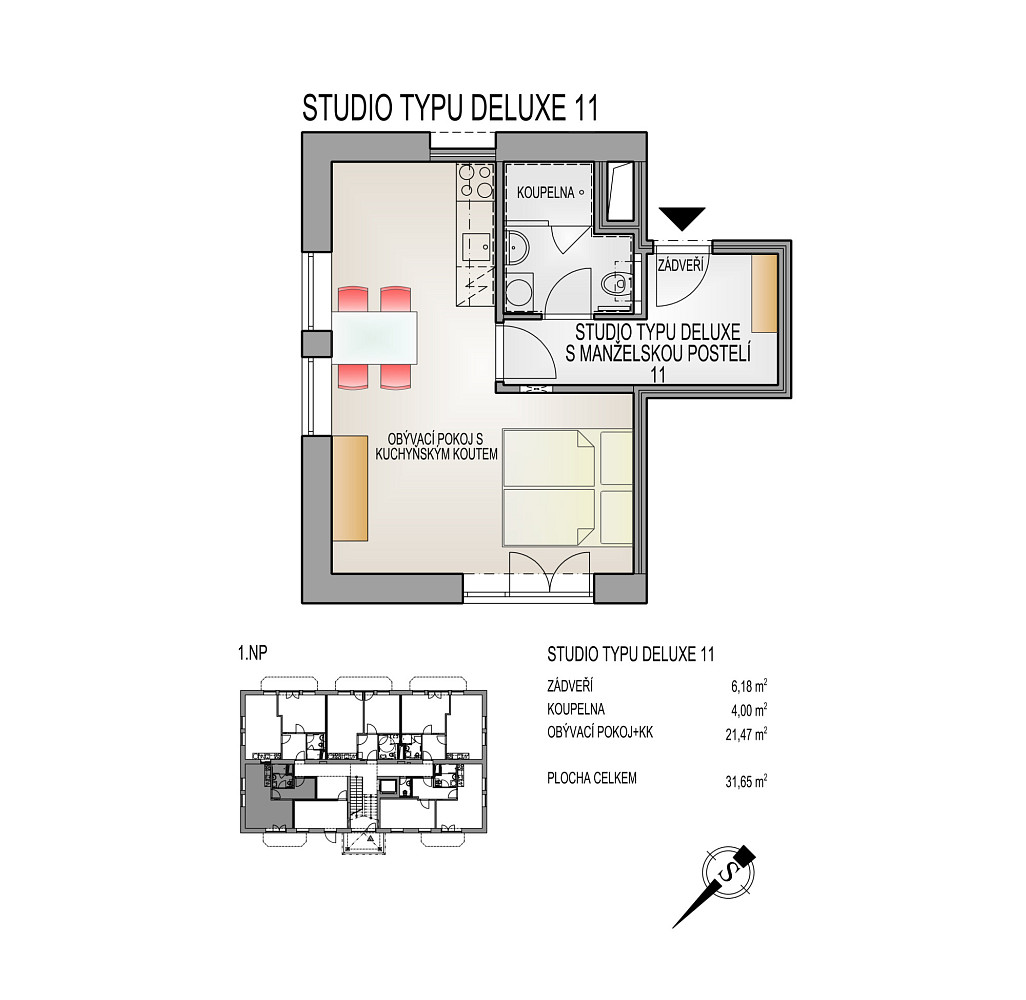 Prodej bytu 1+kk 33 m² – fotografie 3
