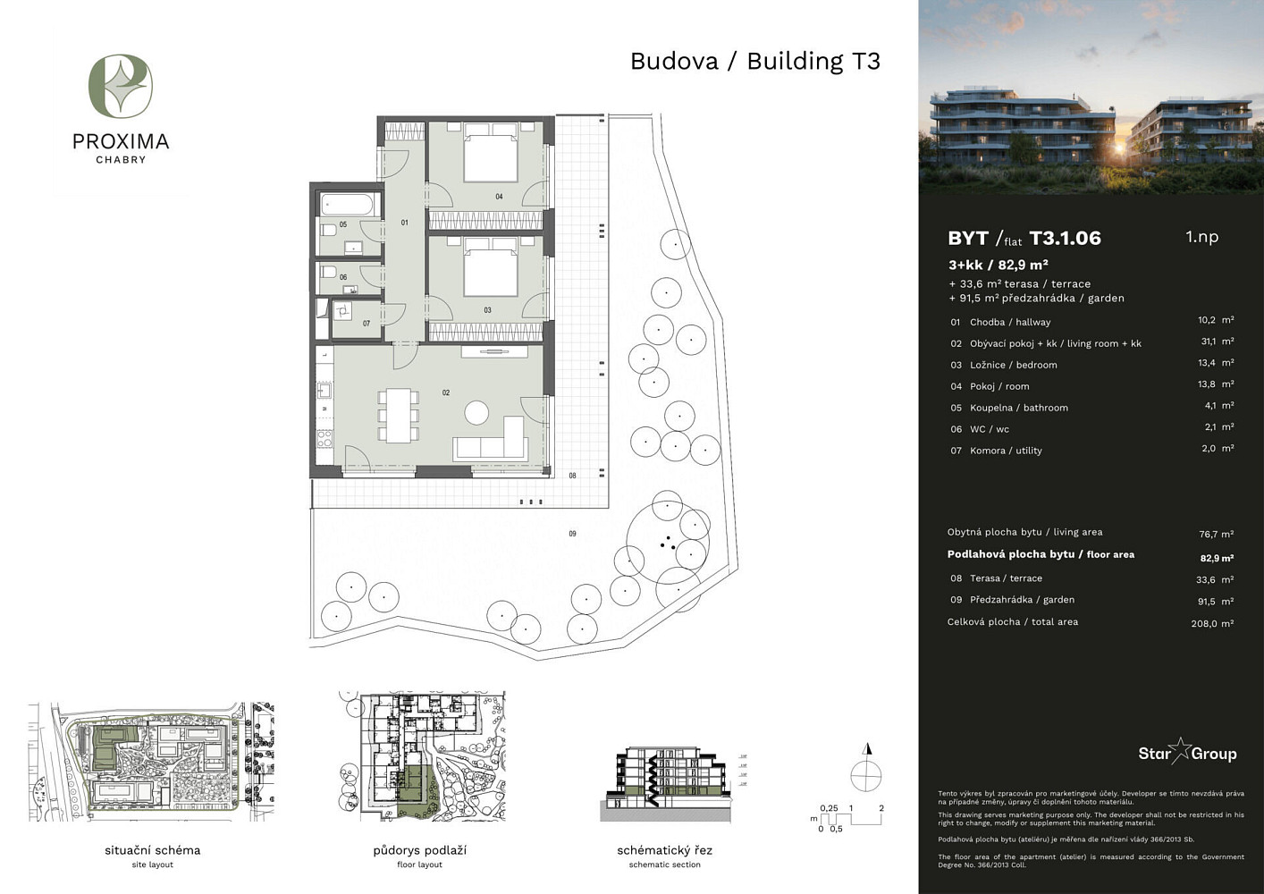 Prodej bytu 3+kk 82 m² - Widok 3