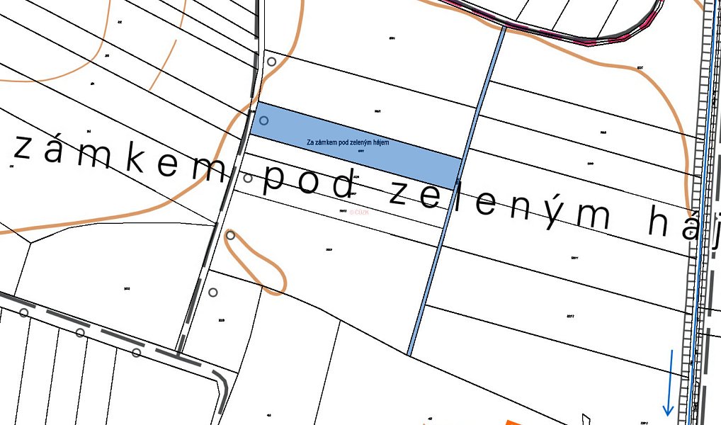 Prodej pole 216 m², Oskořínek – náhled fotky 3