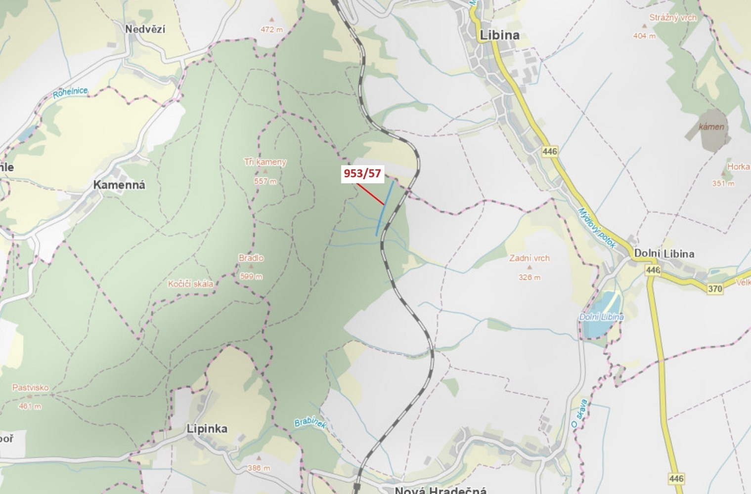 Dražba lesa 6 750 m²