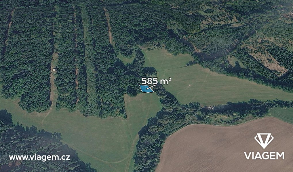 Prodej pole 585 m², Roštění – fotka 1 z 5
