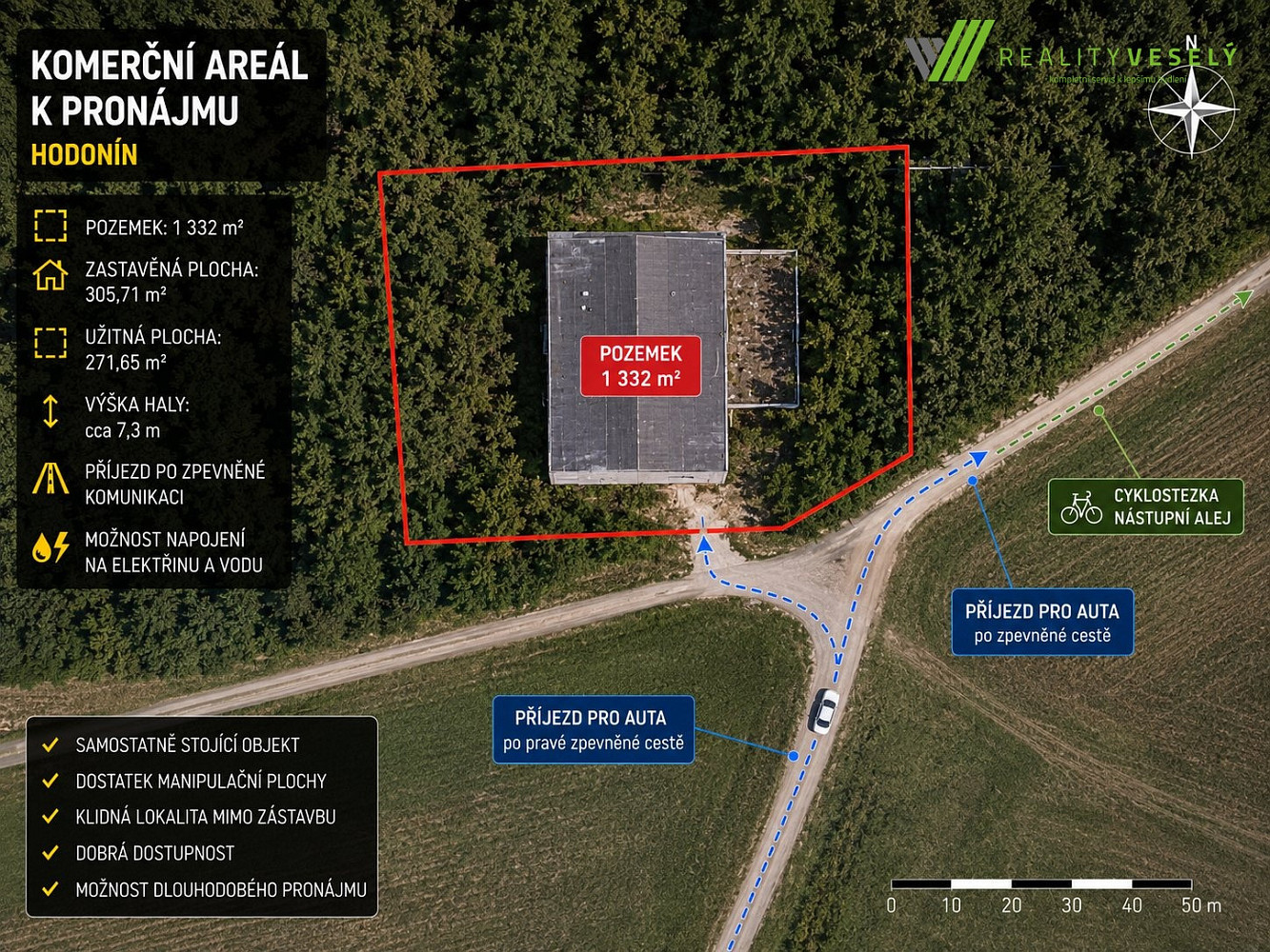 Pronájem skladovacích prostor 272 m²