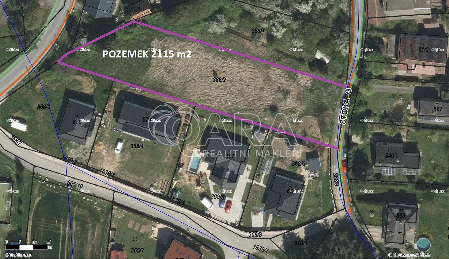 Prodej stavebního pozemku 2 115 m² – fotografie 4